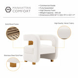 Amirah Accent Chair in White by Manhattan Comfort at Eve Furniture