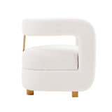 Amirah Accent Chair in White by Manhattan Comfort at Eve Furniture