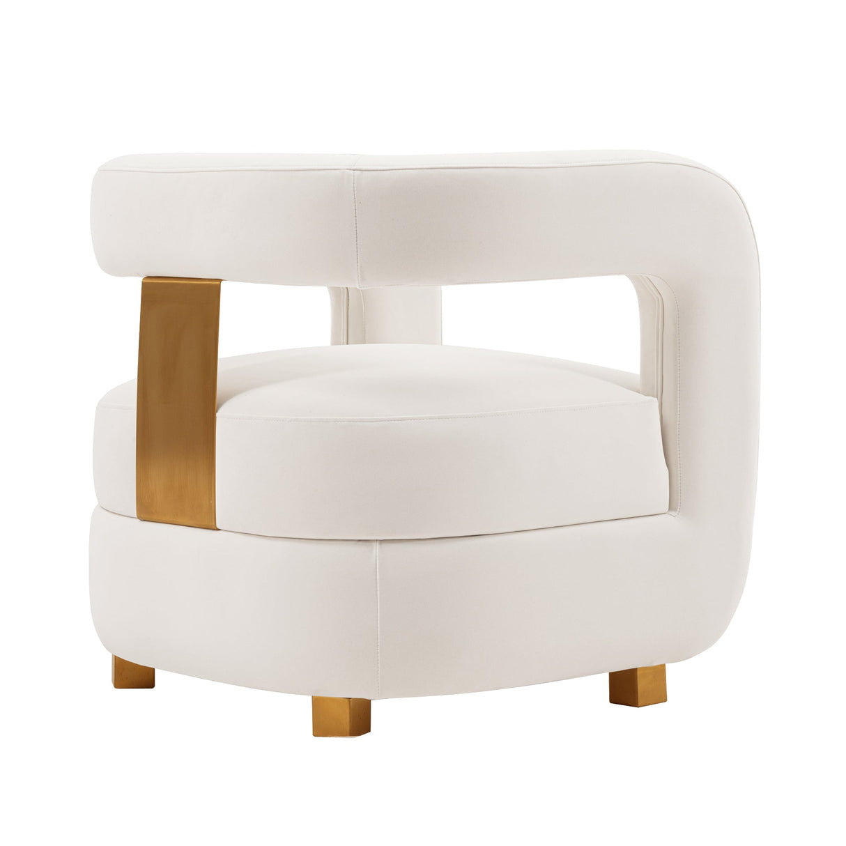 Amirah Accent Chair in White by Manhattan Comfort at Eve Furniture