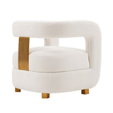 Amirah Accent Chair in White by Manhattan Comfort at Eve Furniture