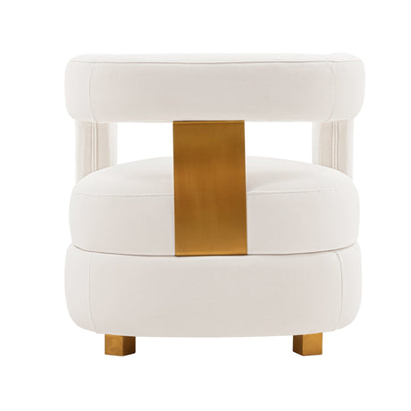Amirah Accent Chair in White by Manhattan Comfort at Eve Furniture