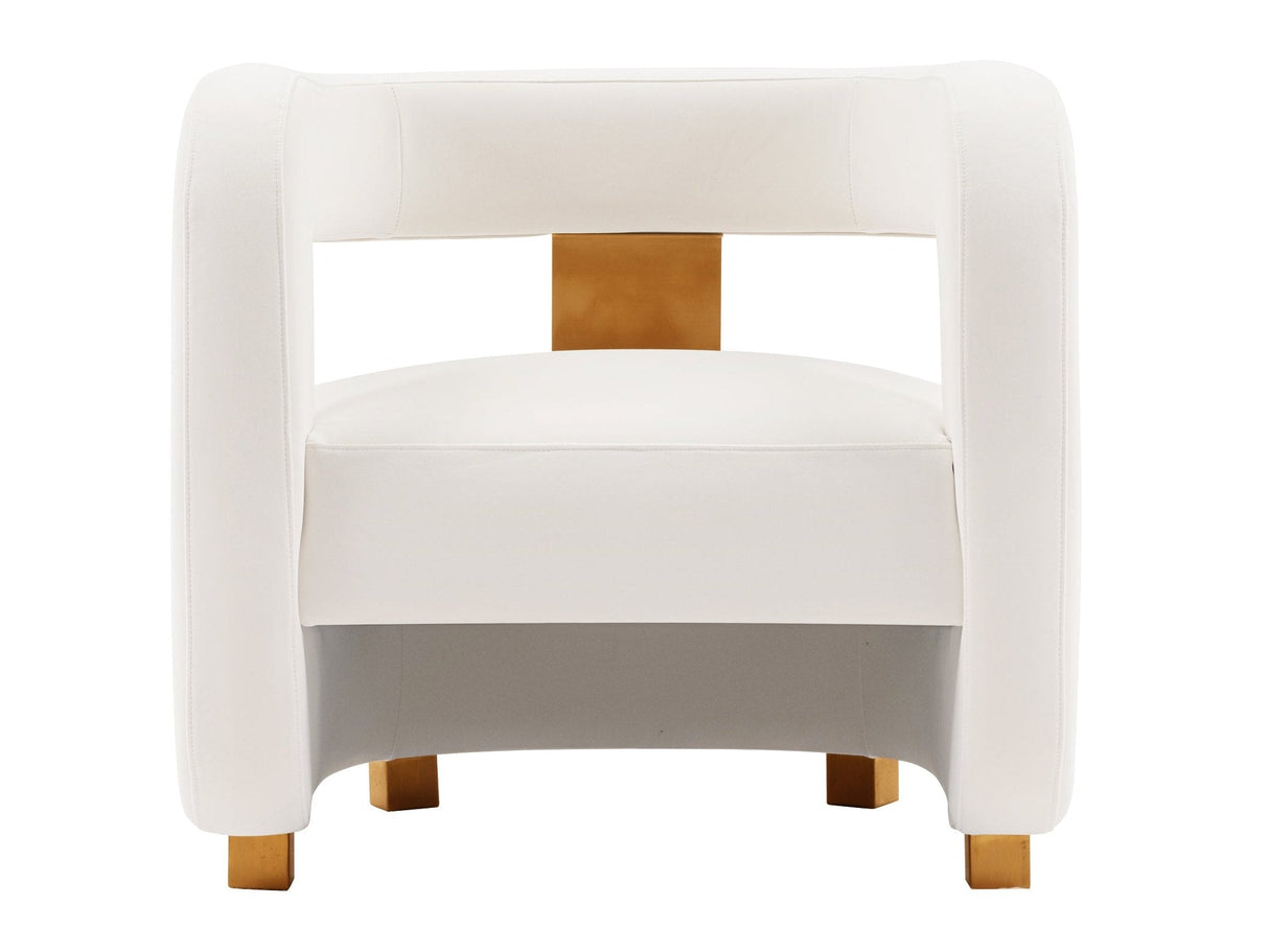 Amirah Accent Chair in White by Manhattan Comfort at Eve Furniture