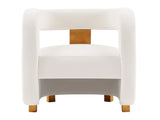 Amirah Accent Chair in White by Manhattan Comfort at Eve Furniture
