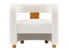 Amirah Accent Chair in White by Manhattan Comfort at Eve Furniture