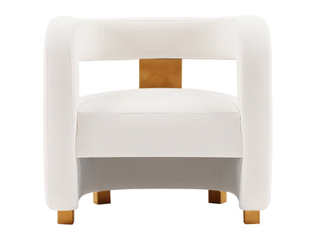 Amirah Accent Chair in White by Manhattan Comfort at Eve Furniture
