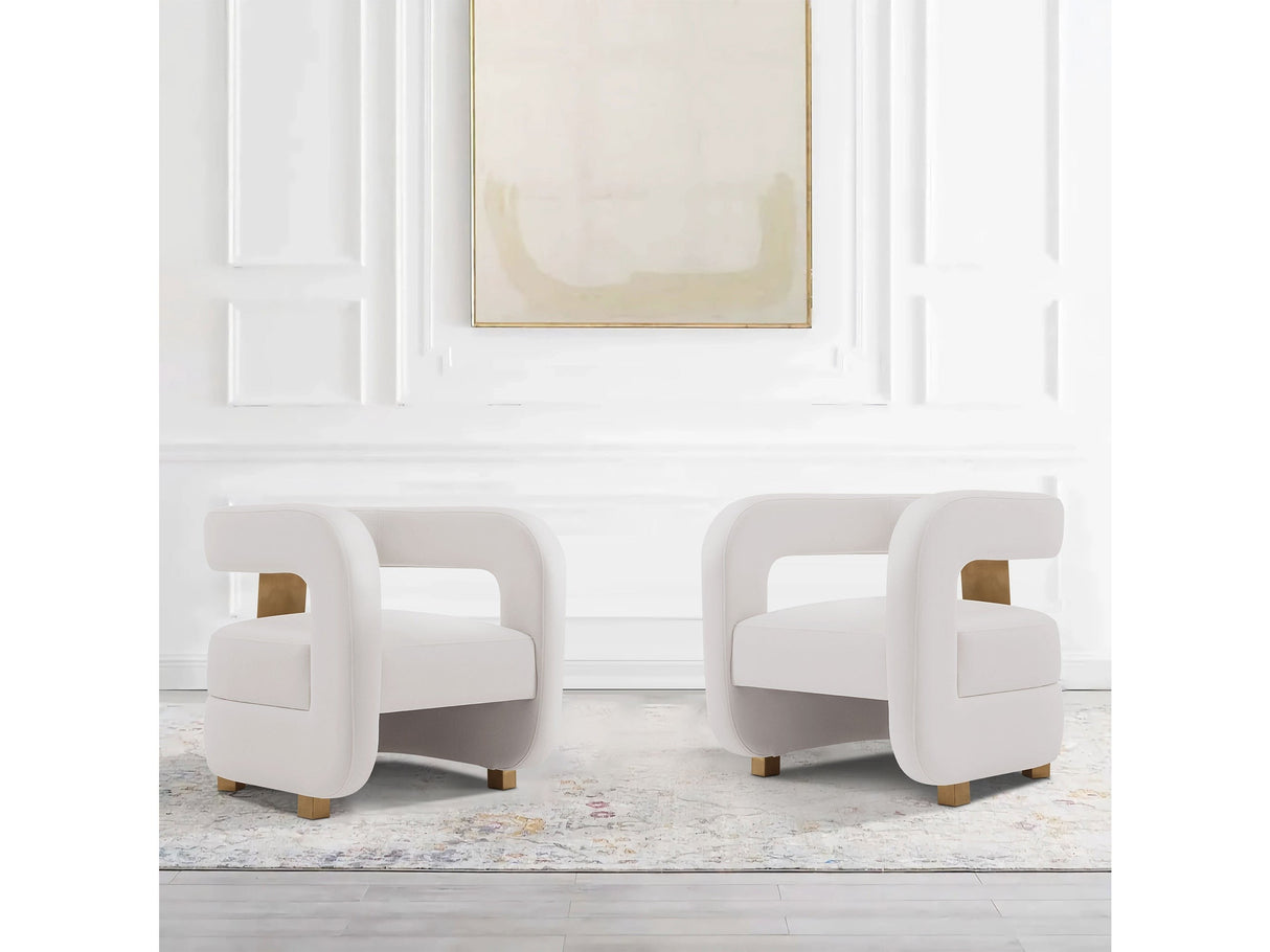 Amirah Accent Chair in White (set of 2) by Manhattan Comfort at Eve Furniture