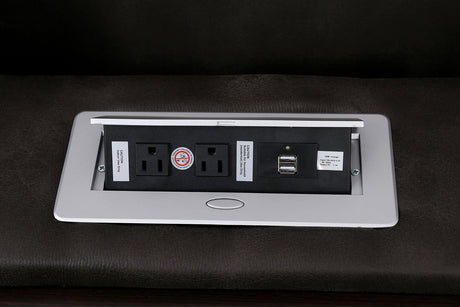 Amirah Dark Gray Sofa & Glider Loveseat by Furniture of America at Eve Furniture