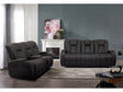 Amirah Dark Gray Sofa & Glider Loveseat by Furniture of America at Eve Furniture