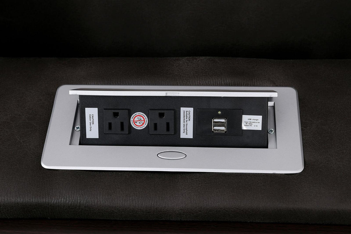 Amirah Dark Gray Glider Loveseat by Furniture of America at Eve Furniture