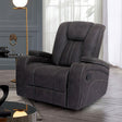 Amirah Dark Gray Glider Recliner by Furniture of America at Eve Furniture