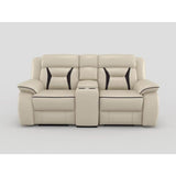 Amite Dark Gray Double Reclining Loveseat with Center Console by Homelegance at Eve Furniture