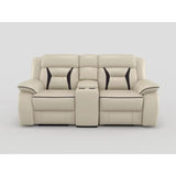 Amite Dark Gray Double Reclining Loveseat with Center Console by Homelegance at Eve Furniture