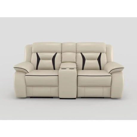 Amite Dark Gray Double Reclining Loveseat with Center Console by Homelegance at Eve Furniture