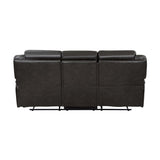 Amite Dark Gray Double Reclining Sofa by Homelegance at Eve Furniture