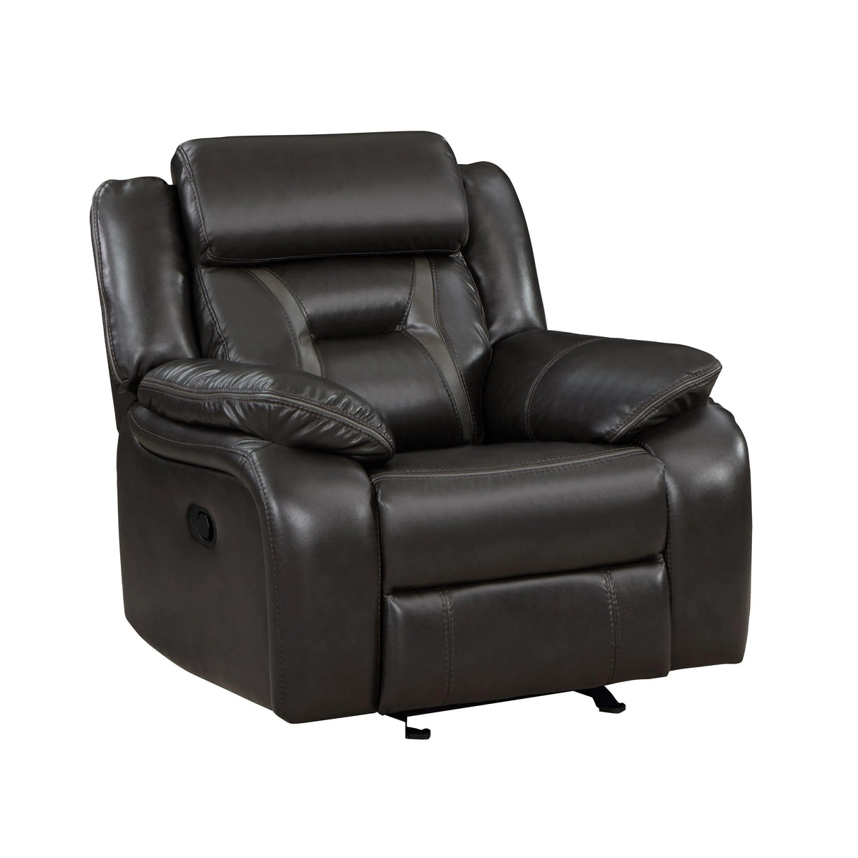 Amite Dark Gray Glider Reclining Chair by Homelegance at Eve Furniture