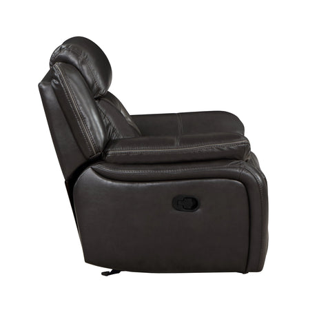 Amite Dark Gray Glider Reclining Chair by Homelegance at Eve Furniture