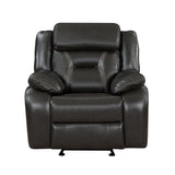 Amite Dark Gray Glider Reclining Chair by Homelegance at Eve Furniture