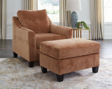 Amity Bay Clay Chair and Ottoman by Ashley at Eve Furniture