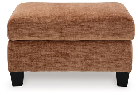 Amity Bay Clay Ottoman by Ashley at Eve Furniture