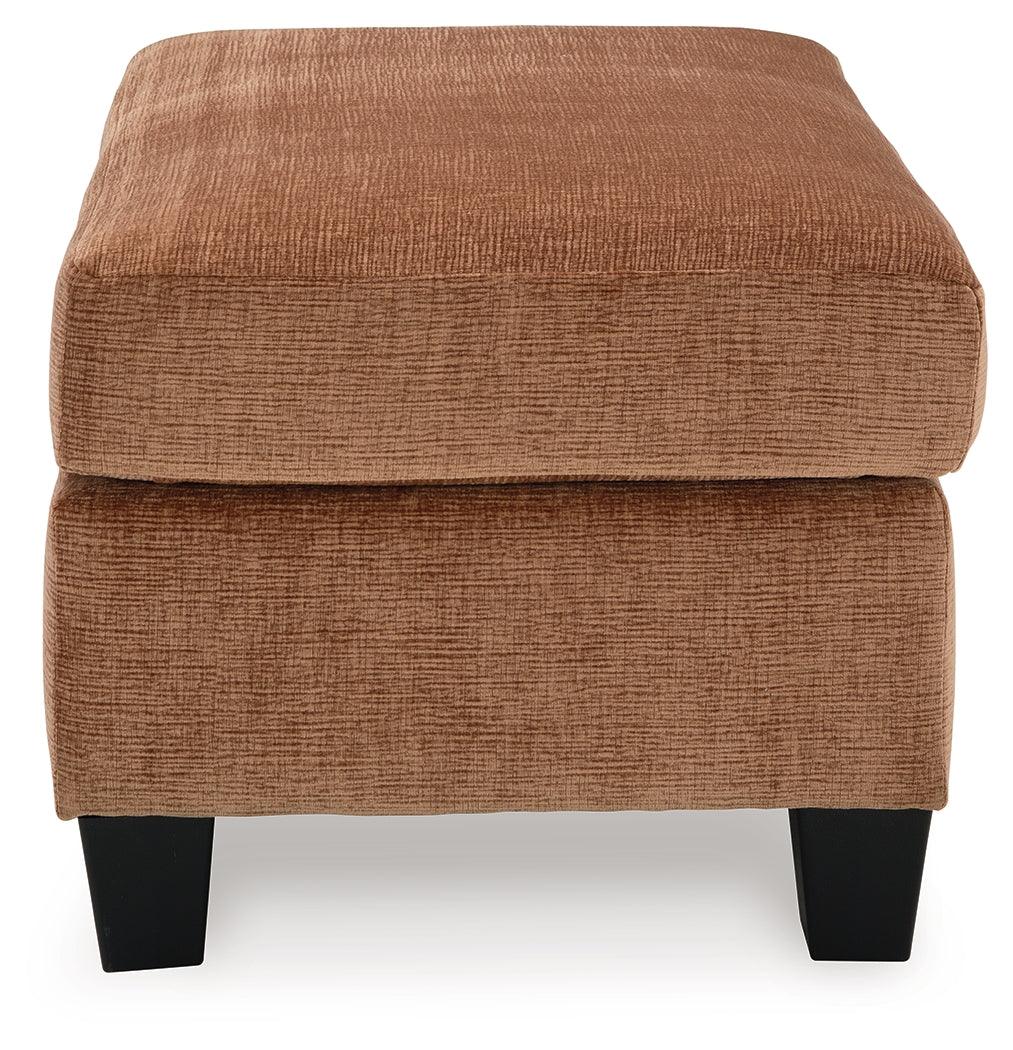 Amity Bay Clay Ottoman by Ashley at Eve Furniture