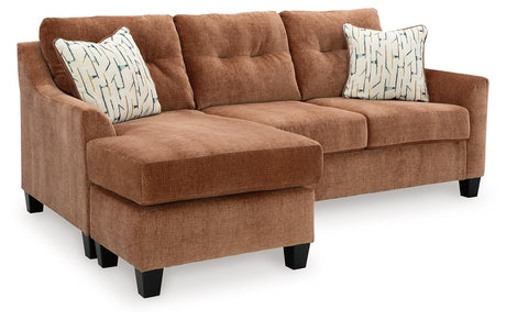 Amity Bay Clay Queen Sofa LAF Chaise Sleeper by Ashley at Eve Furniture