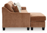 Amity Bay Clay Queen Sofa LAF Chaise Sleeper by Ashley at Eve Furniture