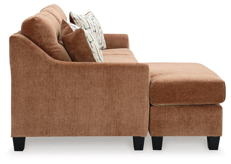 Amity Bay Clay Queen Sofa LAF Chaise Sleeper by Ashley at Eve Furniture
