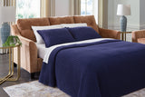 Amity Bay Clay Queen Sofa LAF Chaise Sleeper by Ashley at Eve Furniture