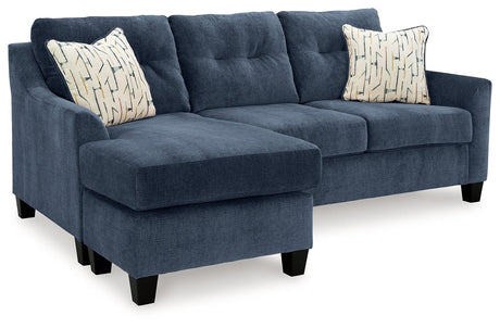Amity Bay Ink Queen Sofa LAF Chaise Sleeper by Ashley at Eve Furniture