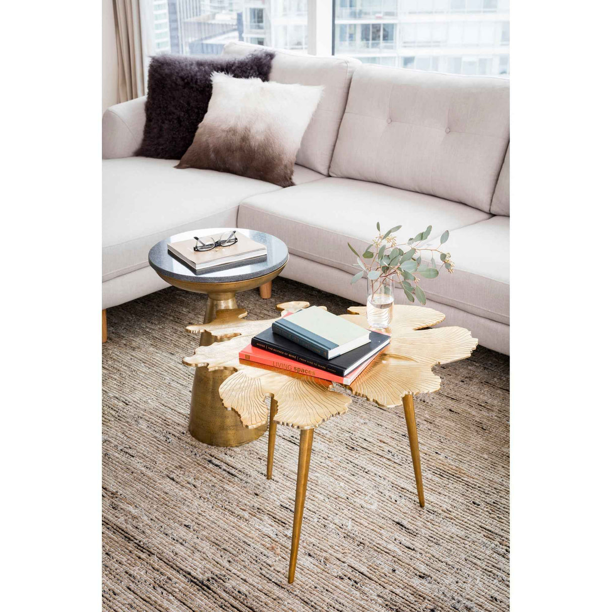 Amoeba Gold Side Table