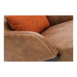 Amos Brown Leather Accent Chair by Moe's Home at Eve Furniture