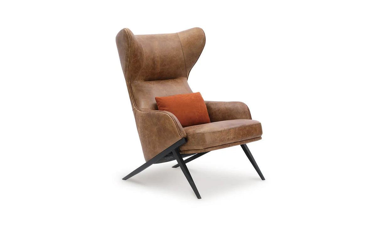 Amos Leather Accent Chair by Moe's Home at Eve Furniture