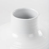 Amos White and Dark Beige Color Blocked Ceramic Floor Vase by Mercana at Eve Furniture