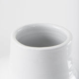 Amos White and Dark Beige Color Blocked Ceramic Floor Vase by Mercana at Eve Furniture