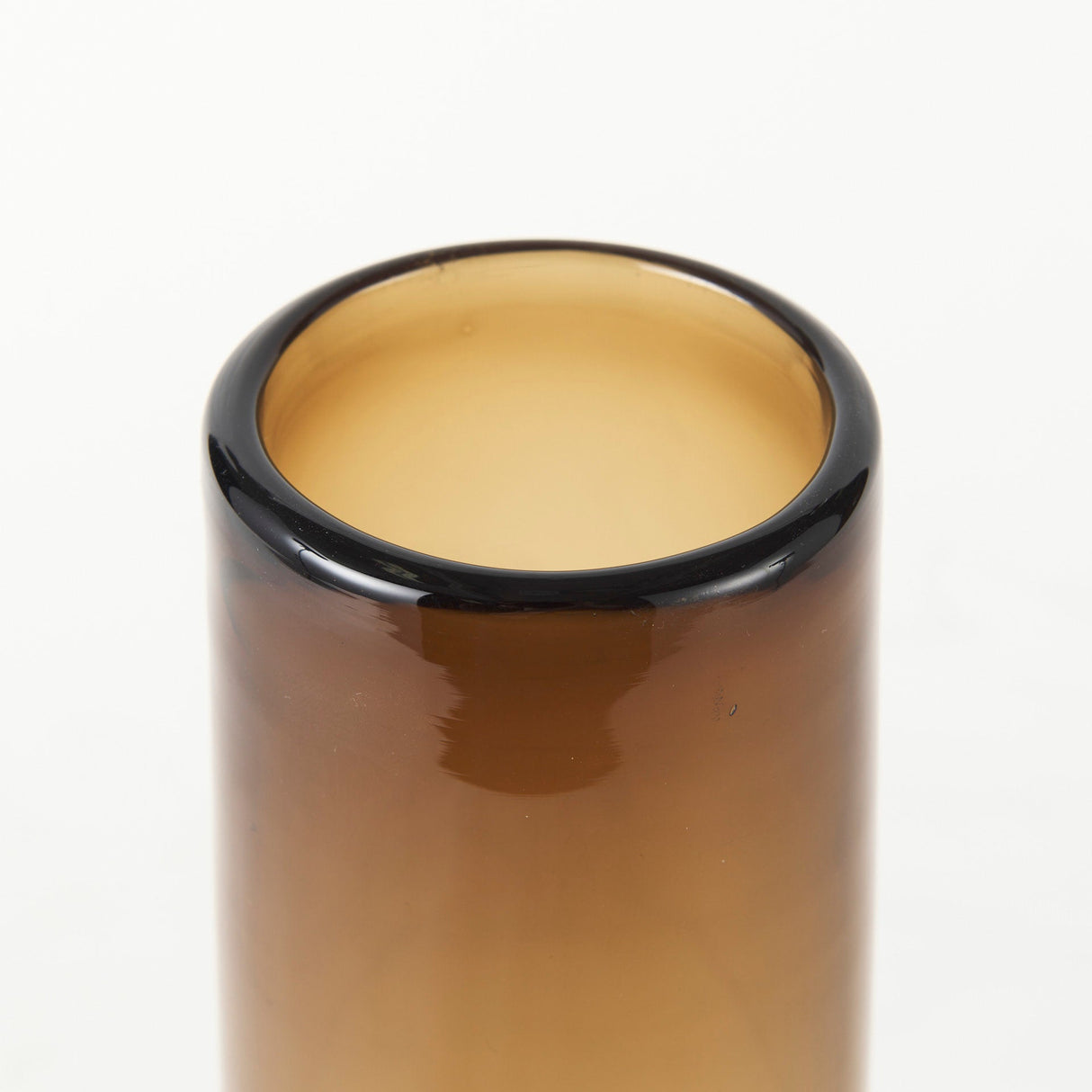 Amrita 4.1L x 4.1W x 11.9H Golden Brown Glass Vase by Mercana at Eve Furniture