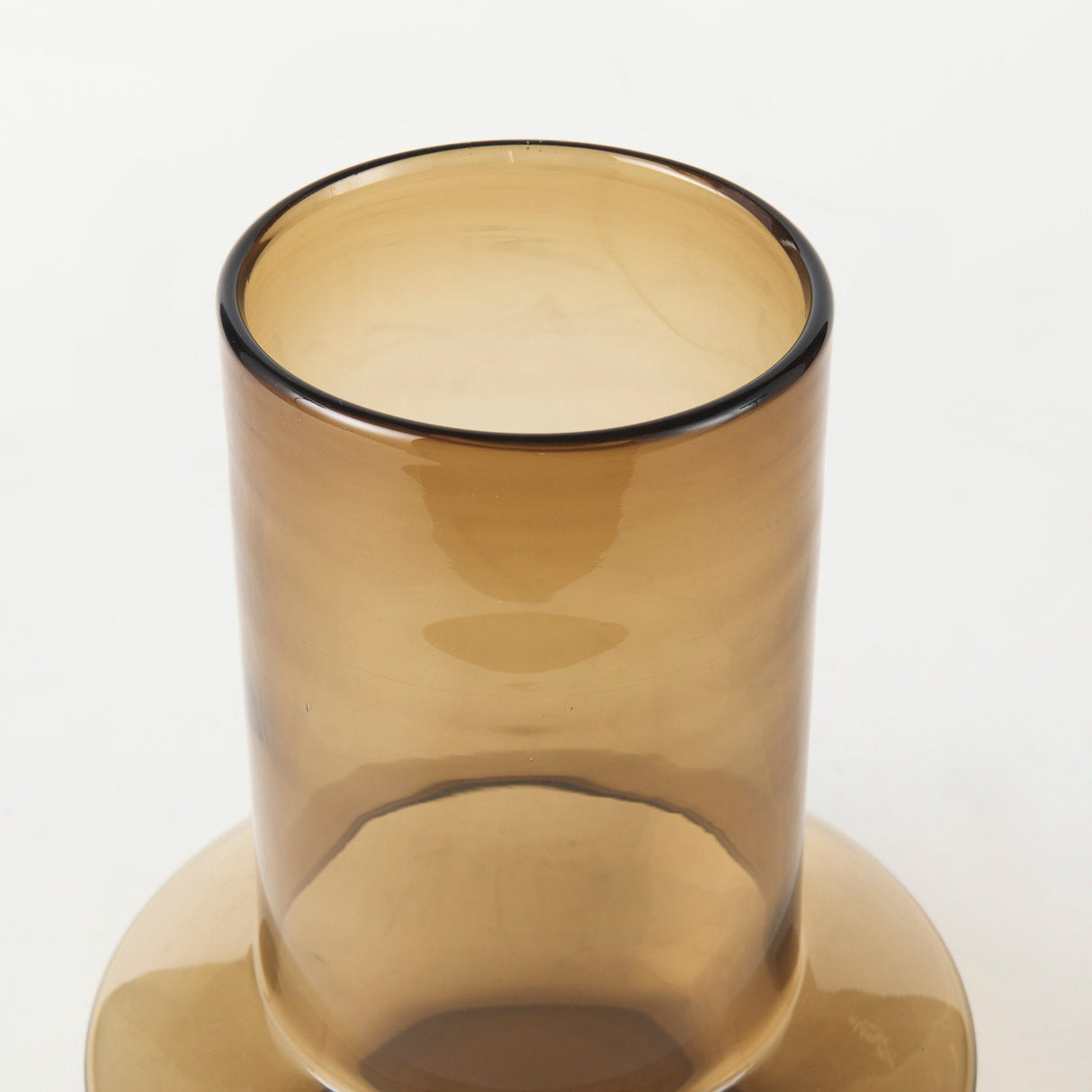 Amrita 8.3L x 8.3W x 9.7H Golden Brown Glass Vase by Mercana at Eve Furniture