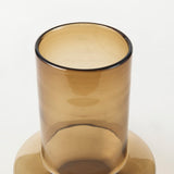 Amrita 8.3L x 8.3W x 9.7H Golden Brown Glass Vase by Mercana at Eve Furniture