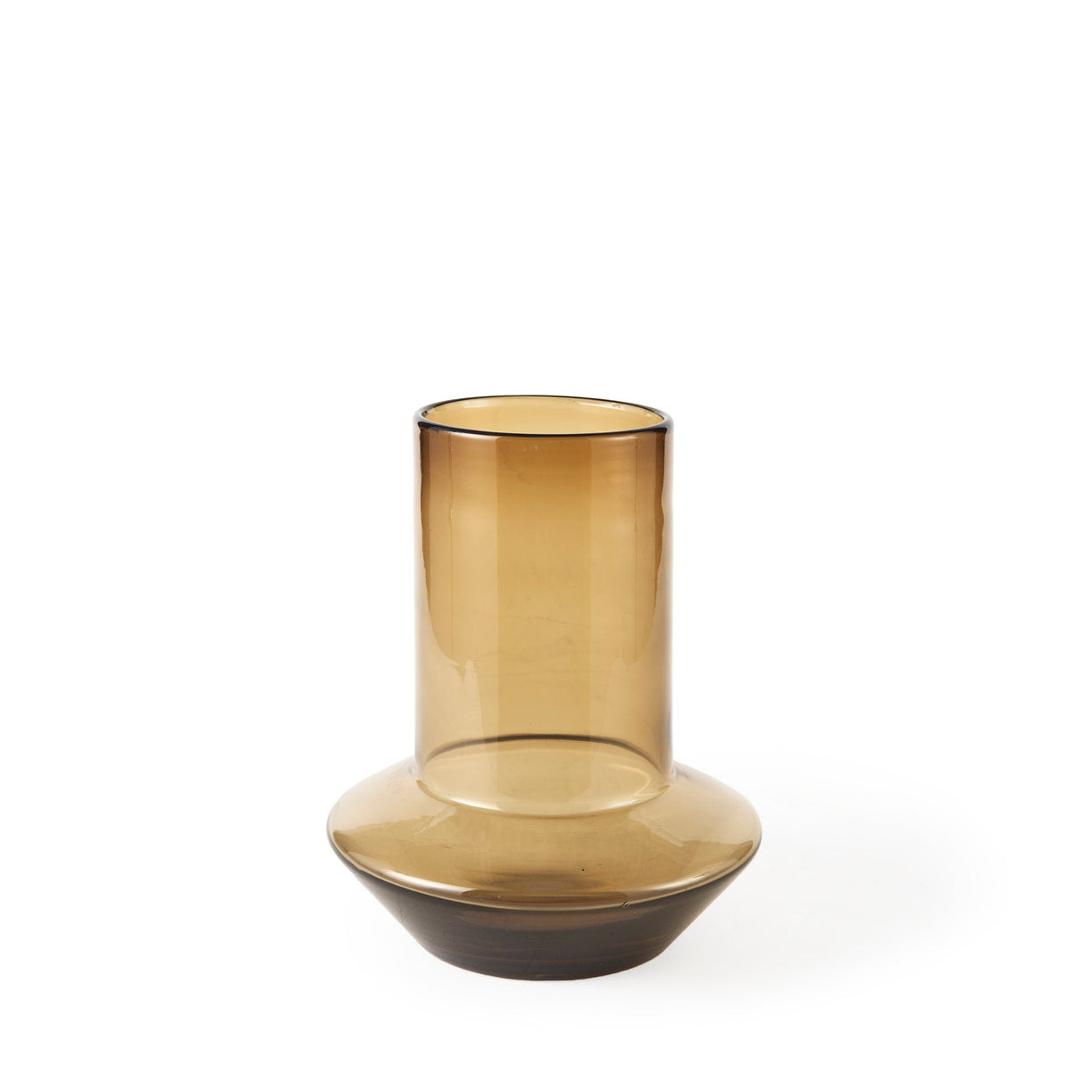 Amrita 8.3L x 8.3W x 9.7H Golden Brown Glass Vase by Mercana at Eve Furniture