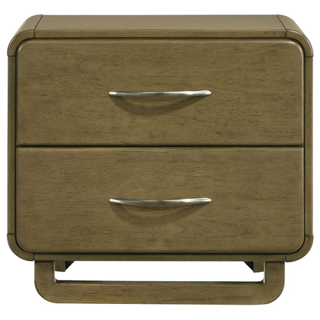 Amsbury Nutmeg 2-Drawer Nightstand by Coaster at Eve Furniture