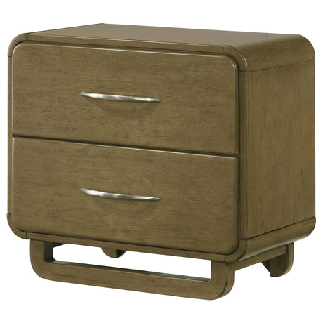 Amsbury Nutmeg 2-Drawer Nightstand by Coaster at Eve Furniture