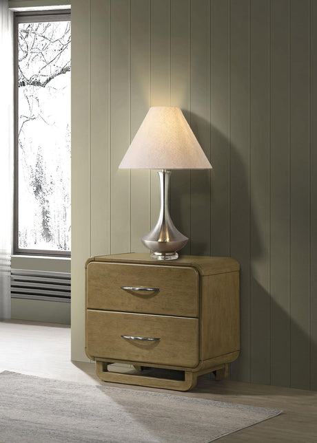 Amsbury Nutmeg 2-Drawer Nightstand by Coaster at Eve Furniture