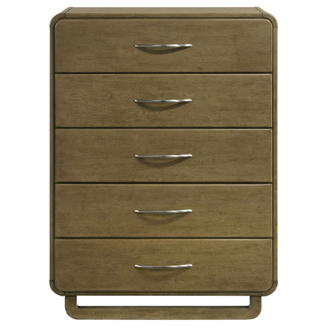 Amsbury Nutmeg 5-Drawer Chest by Coaster at Eve Furniture