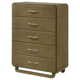 Amsbury Nutmeg 5-Drawer Chest by Coaster at Eve Furniture