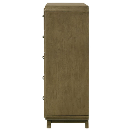 Amsbury Nutmeg 5-Drawer Chest by Coaster at Eve Furniture
