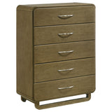 Amsbury Nutmeg 5-Piece Eastern King Bedroom Set by Coaster at Eve Furniture