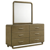Amsbury Nutmeg 6-drawer Dresser and Mirror by Coaster at Eve Furniture
