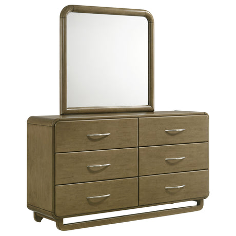 Amsbury Nutmeg 6-drawer Dresser and Mirror by Coaster at Eve Furniture
