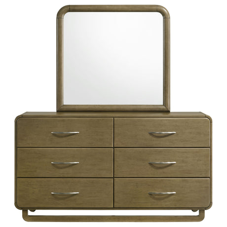 Amsbury Nutmeg 6-drawer Dresser and Mirror by Coaster at Eve Furniture