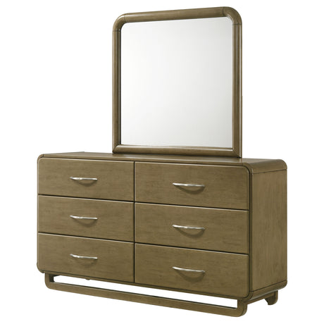 Amsbury Nutmeg 6-drawer Dresser and Mirror by Coaster at Eve Furniture