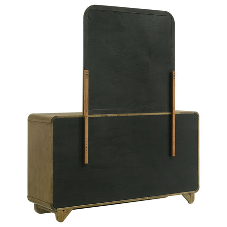 Amsbury Nutmeg 6-drawer Dresser and Mirror by Coaster at Eve Furniture
